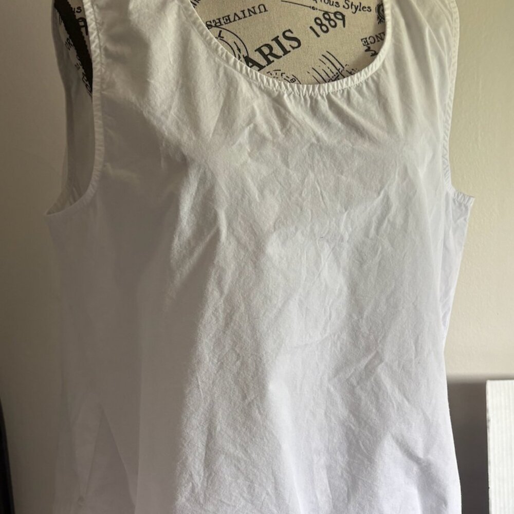 Elemente Clemente White Cotton Sleeveless Top "Stacy", Size 4